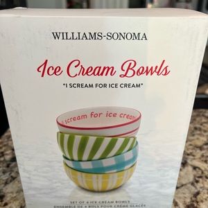 Williams Sonoma Ice cream bowls NWT
